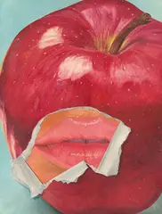 Roter Apfel by Fritz Köthe, 1982, Öl auf Leinwand, sold Jun 2018