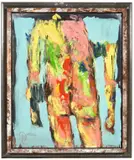 Markus Lüpertz, Rücken Blut, 2005, Öl auf Leinwand. Im bemalten Original-Künstlerrahmen