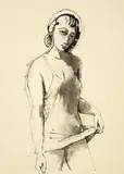 Karl Hofer, Stehendes Mädchen. 1930er Jahre