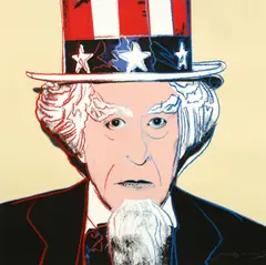 Uncle Sam by Andy Warhol, 1981, Farbserigraphie mit Diamantstaub auf leichtem Karton, sold Dec 2016