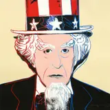 Andy Warhol, Uncle Sam, 1981, Farbserigraphie mit Diamantstaub auf leichtem Karton
