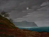 Johann Friedrich Boeck, Mondscheinnacht auf Rügen, Um 1840, Öl auf Leinwand