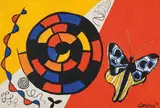 Butterfly and Spiral by Alexander Calder, 1970, Gouache and ink on paper, sold Jun 2011