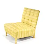 Yellow slipper chair by William 'Billy' Haines, c. 1948, Custom manufactured, sold Jun 2011