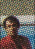 Alain Jacquet, Portrait d'homme (Man's Portrait), c. 1966, Silkscreen on canvas