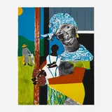 Come Sunday from the 1776 USA 1976: Bicentennial Prints portfolio by Romare Bearden, 1975, lithograph in colors on Arches, sold Feb 2021