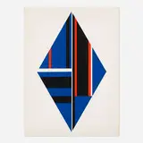 Ilya Bolotowsky, Blue Diamond from the 1776 USA 1976: Bicentennial Prints portfolio, 1975, screenprint in colors on Arches