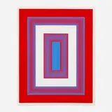 Richard Anuszkiewicz, Red, White and Blue from the 1776 USA 1976: Bicentennial Prints portfolio, 1975, screenprint in colors on Arches
