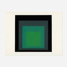 I-S j by Josef Albers, 1973, screenprint in colors on heavy etching paper, sold Feb 2021
