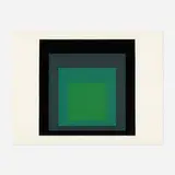 I-S j by Josef Albers, 1973, screenprint in colors on heavy etching paper, sold Feb 2021