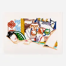 Tom Wesselmann, Monica Nude with Cezanne from Portfolio 90, 1994, screenprint in colors on museum board