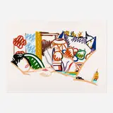 Tom Wesselmann, Monica Nude with Cezanne from Portfolio 90, 1994, screenprint in colors on museum board