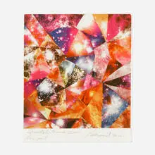 Fractals Towards Zero by James Rosenquist, 2012, laser print in colors, sold Feb 2021