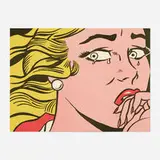 Roy Lichtenstein, Crying Girl (Castelli mailer), 1963, offset lithograph in colors (mailer)