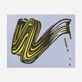 Roy Lichtenstein, Brushstroke (Castelli mailer), 1965, offset lithograph in colors