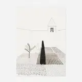 David Hockney, Rapunzel Growing in The Garden from Illustrations for Six Fairy Tales from the Brothers Grimm, 1969, etching and aquatint