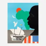 Roots by Romare Bearden, 1977, lithograph in colors, sold Feb 2021