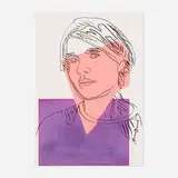 Self-Portrait by Andy Warhol, 1978, screenprint in colors on wallpaper, sold Feb 2021