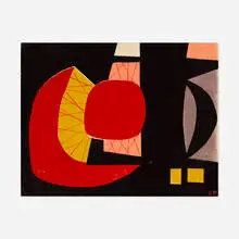 George Rickey, Untitled, c.1940, screenprint in colors