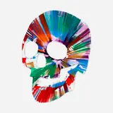 Skull Spin Painting by Damien Hirst, 2009, acrylic on paper, sold Feb 2021