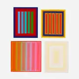 Richard Anuszkiewicz, Four Annual Editions, screenprints on Masonite