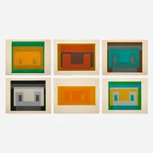 Josef Albers, Six Variants portfolio, 1969, screenprints in colors