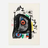 Le Pelerin de Compostelle by Joan Miró, 1969, lithograph in colors on BFK Rives, sold Feb 2021