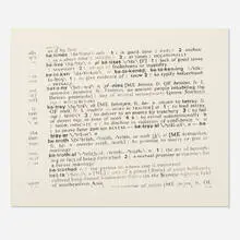 Untitled by Robert Gober, 2000, lithograph on Arches Cover paper, sold Feb 2021