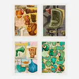 Edward Henderson, Four Ways to Undo a Lock, 2001, etching in colors