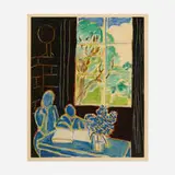 Henri Matisse, Blue Figures Reading, c. 1948, aquatint in colors