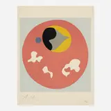 Jean Arp, Untitled from Le Soleil Recerclé, c. 1965, woodcut in colors