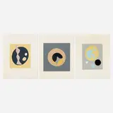 Jean Arp, Three Works from Le Soleil Recerclé, 1962-65, woodcut in colors