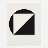 Leon Polk Smith, Untitled from the Quadrat in Kreis 1946-1976 portfolio, 1987, screenprint with graphite