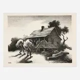 Back from the Fields by Thomas Hart Benton, 1945, lithograph, offered Jul 2024