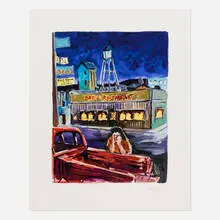 Bob Dylan, Dad's Restaurant (from the Drawn Blank series), 2018, giclée in colors on archival, 100% cotton, mould-made paper