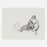 Dora Maar, Untitled (Seated Female Nude), ink on paper