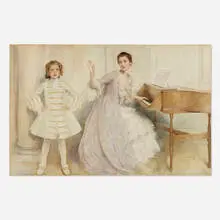Mary L. Gow, Rule Britannia, 1919, watercolor on paper