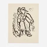 Marc Chagall, Untitled (plate 20 from the Poèmes suite), 1968, woodcut on Japon paper