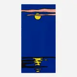 Roy Lichtenstein, Moonscape Banner (card), 1969, screenprint in colors