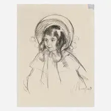 Mary Cassatt, Sara Wearing Her Bonnet and Coat, c. 1904, lithograph on Ingres D’Arches