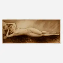 Repose by Louis Icart, 1934, etching and aquatint in colors, offered Nov 2023