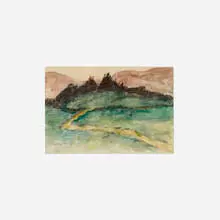 Gershon Benjamin, Landscape, watercolor on paper