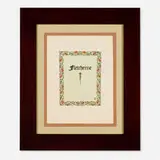 Roycroft, Frame with Fletcherize motto, c. 1915, oak, ink and watercolor on paper