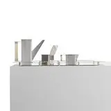 Vittorio Gregotti, tea service, 1979, sterling silver, lacquered wood