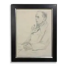 Sitting Unemployed Man by George Grosz, c. 1924, graphite on paper, sold Apr 2011