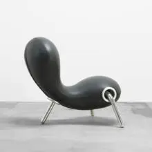 Embryo chair by Marc Newson, c. 1988, neoprene, stainless steel, aluminum, sold Apr 2011