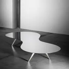 Ron Arad, Paved with Good Intentions, table 38, 2005, mirror-polished and enameled stainless steel