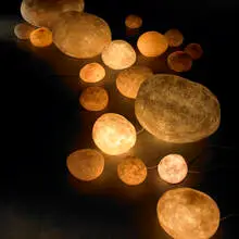André Cazenave, Rock lamps, set of nineteen, c. 1970, fiberglass