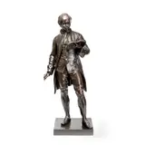 John Henry Foley, impressive late 19th century patinated bronze figure of Oliver Goldsmith, patinated bronze