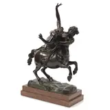 Giambologna, late 18th / early 19th century patinated bronze figural group depicting Nessus and Deianira, patinated bronze